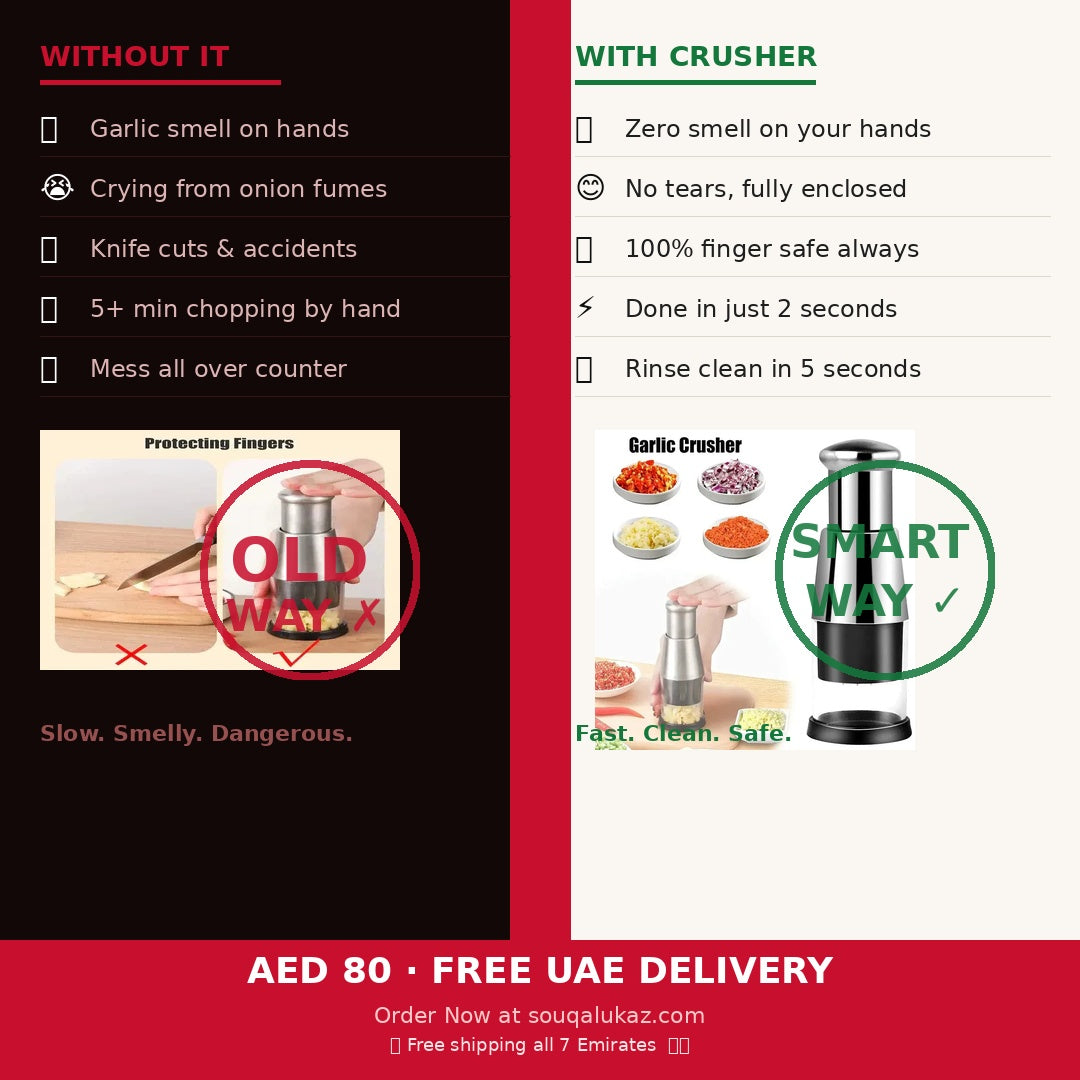 Garlic Crusher Onion Chopper FREE SHIPPING ALL OVER UAE