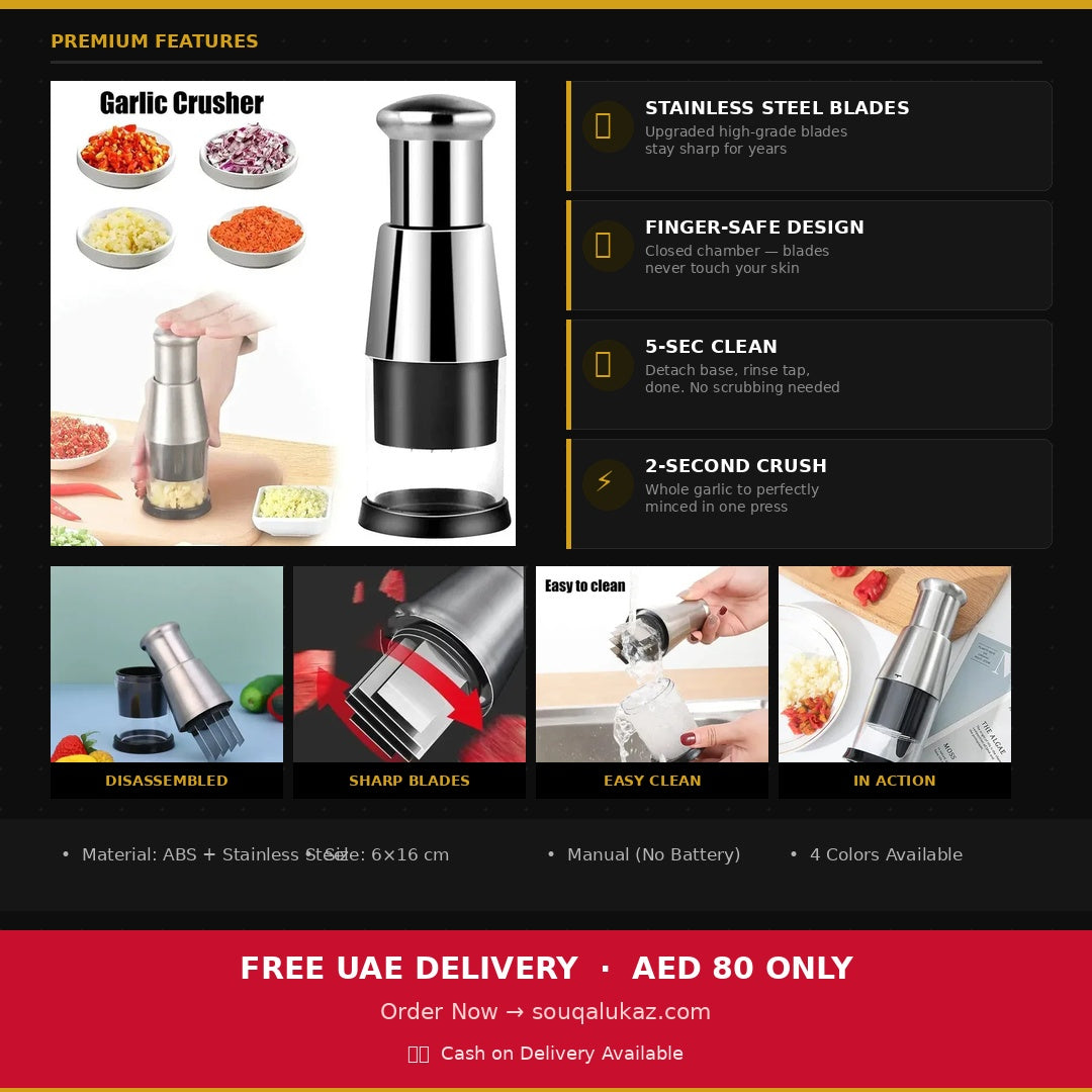 Garlic Crusher Onion Chopper FREE SHIPPING ALL OVER UAE
