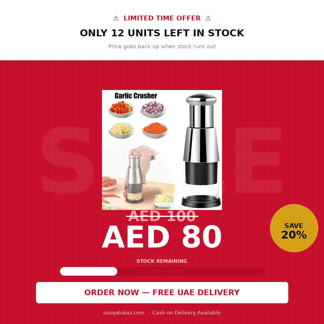 Garlic Crusher Onion Chopper FREE SHIPPING ALL OVER UAE